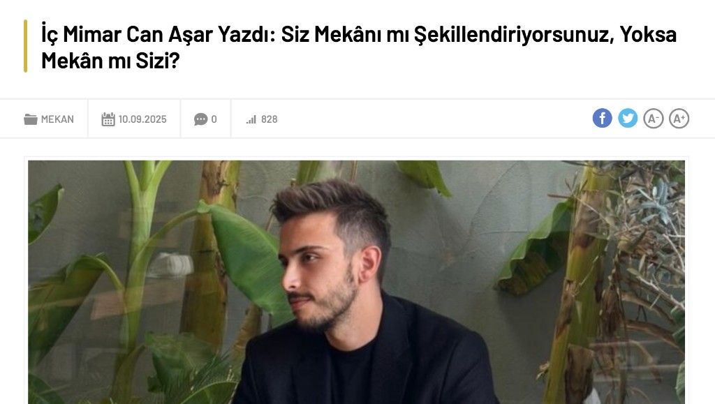 Altın Palmiye — mekân ve insan ilişkisi yazısı